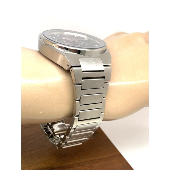 Citizen Mens Watch Eco-Drive CA4580-50E Chronograph Black Dial Silver Steel 43mm - Picture 13 of 15